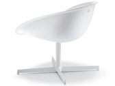 Кресло вращающееся пластиковое PEDRALI Gliss Lounge  алюминий, сталь, технополимер белый Фото 5