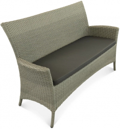 Диван двухместный плетеный с подушкой-thumbs-Фото1