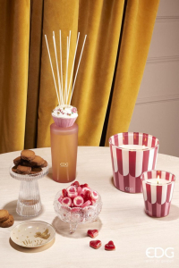 Подсвечник конусный Полосы EDG Candle Holder стекло прозрачный Фото 4