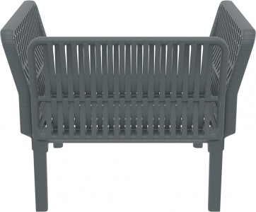 Кресло пластиковое с подушками Siesta Contract Portofino Lounge стеклопластик, полипропилен, полиэстер темно-серый, бежевый Фото 15