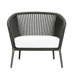 Кресло плетеное с подушками JANUS et Cie Knot алюминий, роуп, акрил сланцевый Фото 7