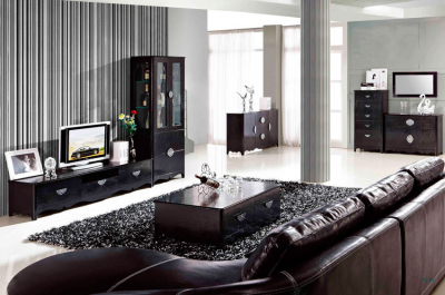 Стол стеклянный журнальный SIMTREX Primavera Eleganza МДФ, закаленное стекло черный Фото 3