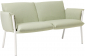 Диван плетеный с подушками Scab Design Brezza сталь, ткань sunbrella лен, светло-зеленый Фото 1