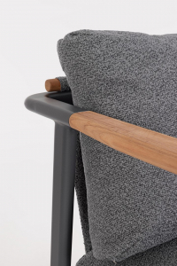 Комплект металлической лаунж мебели Garden Relax Leonida алюминий, тик, олефин антрацит Фото 9