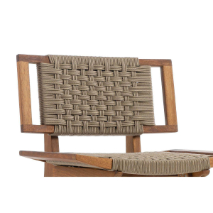 Стул деревянный плетеный WArt Berlin ироко, роуп Фото 6