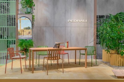 Стул металлический PEDRALI Coney сталь терракотовый Фото 4