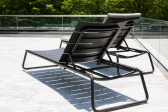 Шезлонг-лежак металлический OASIQ Corail алюминий антрацит Фото 11