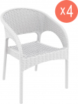 Комплект пластиковых плетеных кресел Panama Set 4