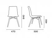 Стул прозрачный PAPATYA X-Treme-S Wox Beech Wood бук, поликарбонат натуральный, оранжевый Фото 2