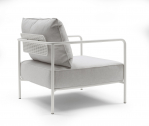Кресло лаунж c подушкой Scab Design Flap сталь, акрил лен, белый Фото 8