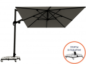 Зонт профессиональный 3х4 м THEUMBRELA SEMSIYE EVI Banana Plus алюминий, олефин черный, серый Фото 1