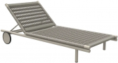 Шезлонг-лежак плетеный с матрасом JANUS et Cie Anatra алюминий, роуп, акрил кадет, платина Фото 8