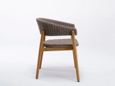 Кресло деревянное плетеное Unopiu Pevero тик, роуп Фото 6