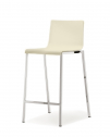 Стул полубарный пластиковый PEDRALI Kuadra сталь, технополимер сатинированный стальной, слоновая кость Фото 6