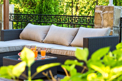 Комплект плетеной мебели JOYGARDEN Ostin алюминий, искусственный ротанг черный Фото 2