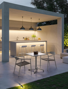 Кресло металлическое плетеное Garden Relax Linares алюминий, роуп угольный Фото 10