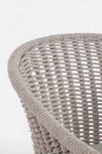 Кресло плетеное с подушкой Garden Relax Salines алюминий, роуп, олефин шоколадный Фото 10