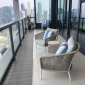 Кресло плетеное с подушками JANUS et Cie Knot алюминий, роуп, акрил окаменелость Фото 13