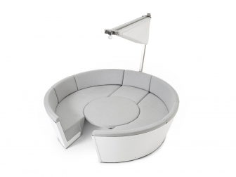 Зонт дизайнерский с подсветкой Ø3.3 м Kosmos Round + LED Light