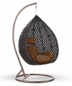 Кресло плетеное подвесное Afina AFM-250B-L Brown искусственный ротанг, сталь коричневый, бежевый Фото 1