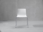 Стул пластиковый Scab Design Alice сталь, технополимер хром, лен Фото 6