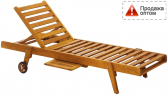 Шезлонг-лежак деревянный Tagliamento Standard ироко Фото 1