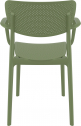 Кресло пластиковое Siesta Contract Loft стеклопластик оливковый Фото 7