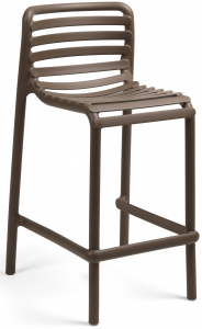 Стул пластиковый полубарный Nardi Doga Stool Mini стеклопластик табак Фото 1