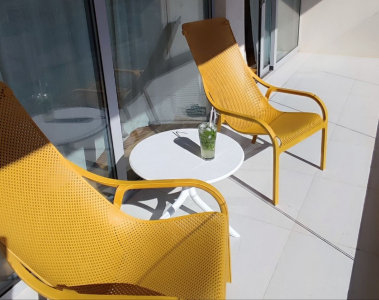 Лаунж-кресло пластиковое Nardi Net Lounge стеклопластик горчичный Фото 21
