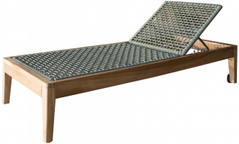 Шезлонг-лежак деревянный плетеный-thumbs-Фото1