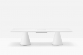 Стол с каналом для протяжки проводов PEDRALI Ikon Table CCO полиэтилен, компакт-ламинат HPL белый Фото 4
