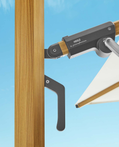 Зонт профессиональный 3х3 м Higold Levia алюминий, акрил тик, тортора Фото 7