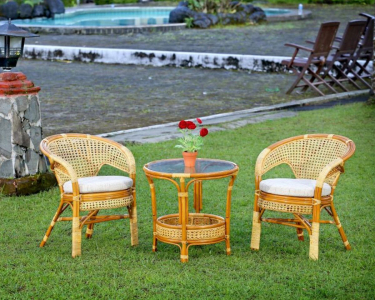 Комплект кофейный Ecodesign Пеланги натуральный ротанг коньяк Фото 3