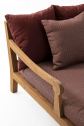 Лаунж-лежак двухместный Garden Relax Bali тик, олефин натуральный, винный Фото 7