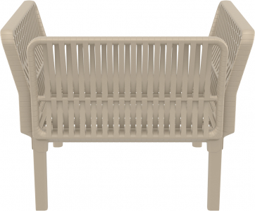 Кресло пластиковое с подушками Siesta Contract Portofino Lounge стеклопластик, полипропилен, полиэстер бежевый, бежевый Фото 16