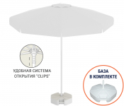 Зонт пляжный с базой на колесах Kiwi Clips&Base