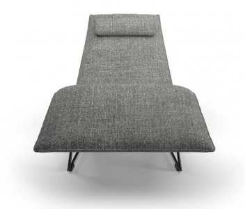 Шезлонг плетеный с матрасом SNOC Veu Nightfall алюминий, искусственный ротанг, олефин черный Фото 4