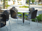 Стул пластиковый уличный Nardi Ninfea Dinner пластик, алюминий кофе Фото 4