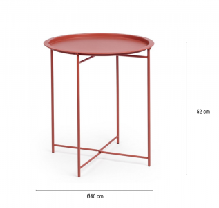 Столик металлический кофейный Garden Relax Austin сталь терракотовый Фото 2
