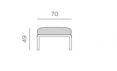 Пуф пластиковый с подушкой Nardi Komodo Pouf стеклопластик, акрил тортора, розовый Фото 2