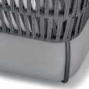 Комплект мягкой мебели Grattoni Soft алюминий, роуп, олефин черный, темно-серый, фланель Фото 8