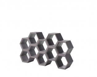 Стеллаж пластиковый книжный Hexa Standard