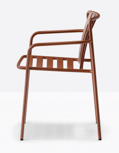 Кресло металлическое PEDRALI Coney сталь терракотовый Фото 8