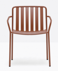 Кресло металлическое PEDRALI Coney сталь терракотовый Фото 7