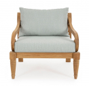 Кресло деревянное с подушками Garden Relax Karuba тик, олефин натуральный, светло-зеленый Фото 3