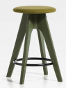 Табурет деревянный  полубарный  с обивкой SIPA Tommy ясень, металл, ткань Фото 17