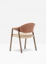 Кресло деревянное с обивкой PEDRALI Hera Soft американский орех, ткань орех Фото 7