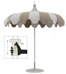 Зонт пляжный профессиональный Ø2.4 м Iconic Pagoda