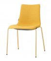 Стул с обивкой Scab Design Zebra Pop 4 legs  сталь, поликарбонат, ткань сатинированная латунь, желтый Фото 1