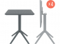 Комплект столов пластиковых складных Sky Folding Table 60 Set 4